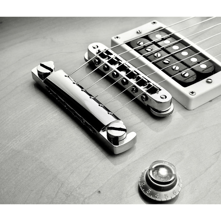 Lightning Guitars Reduced Break-Angle Non-Top-Wrap Stop Tailpiece - Nickel Gloss