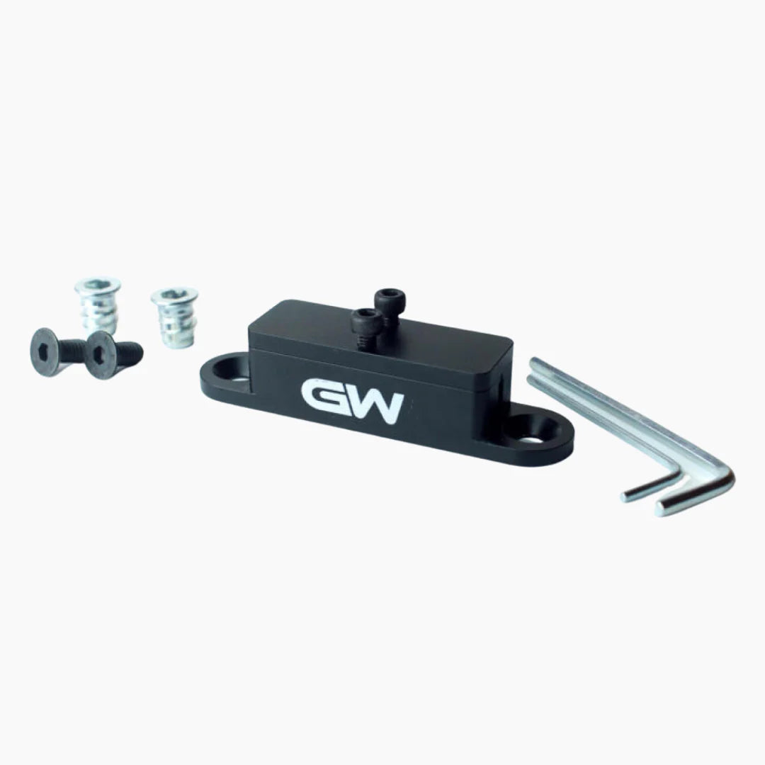 G&W Fret Tang Filer Jig w. 5 Brass Radius Inserts