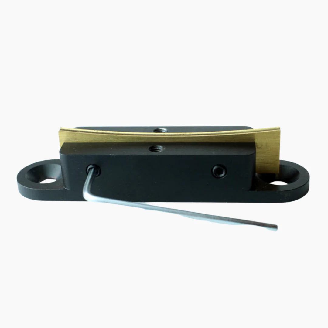 G&W Fret Tang Filer Jig w. 5 Brass Radius Inserts