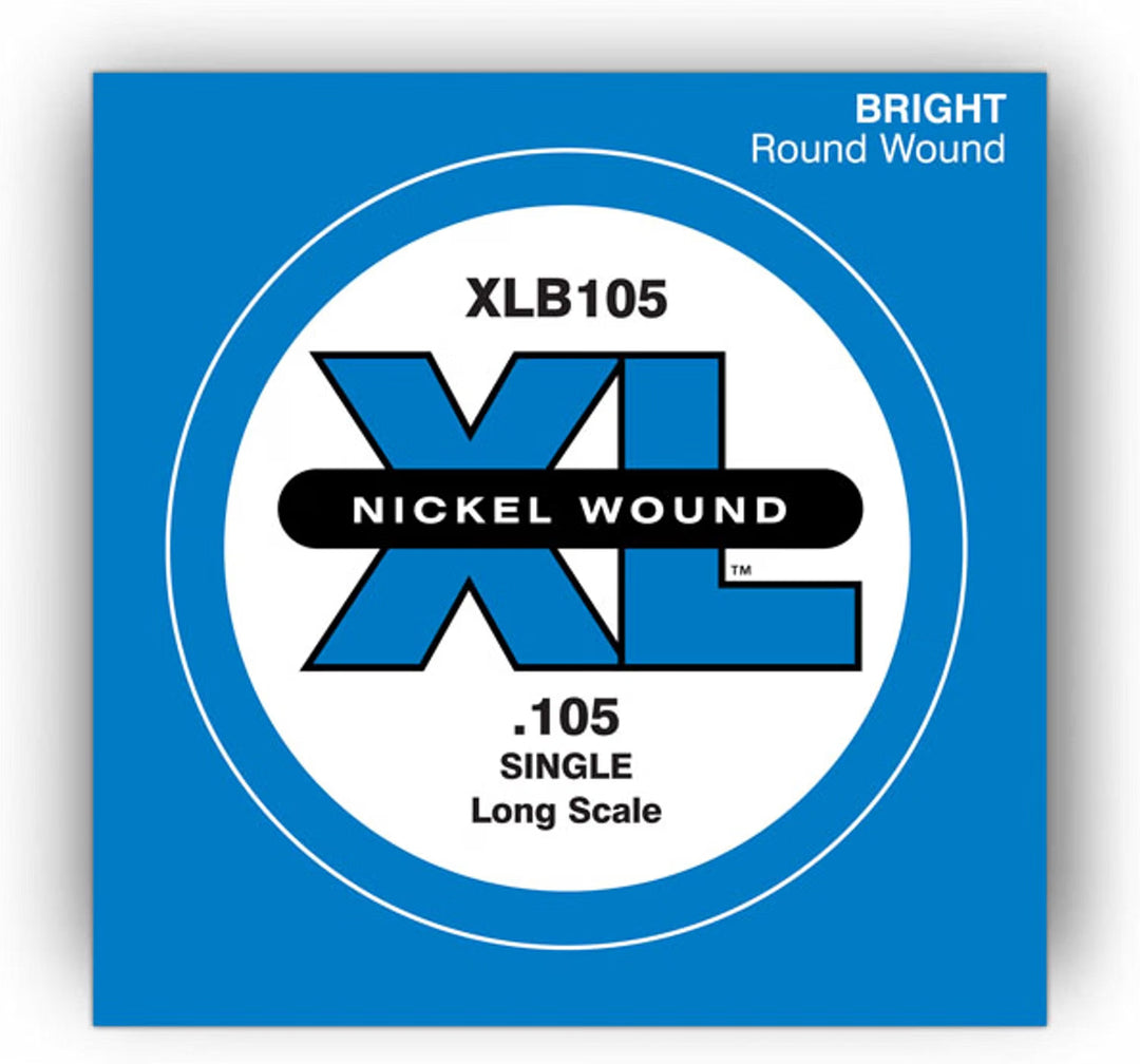 D'Addario XLB105 Nickel Wound Long Scale Single Bass Guitar String .105