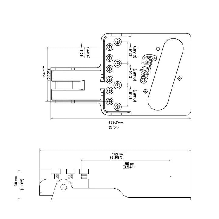 Certano T-Bender, B&G Bender Bridge for Tele - Chrome