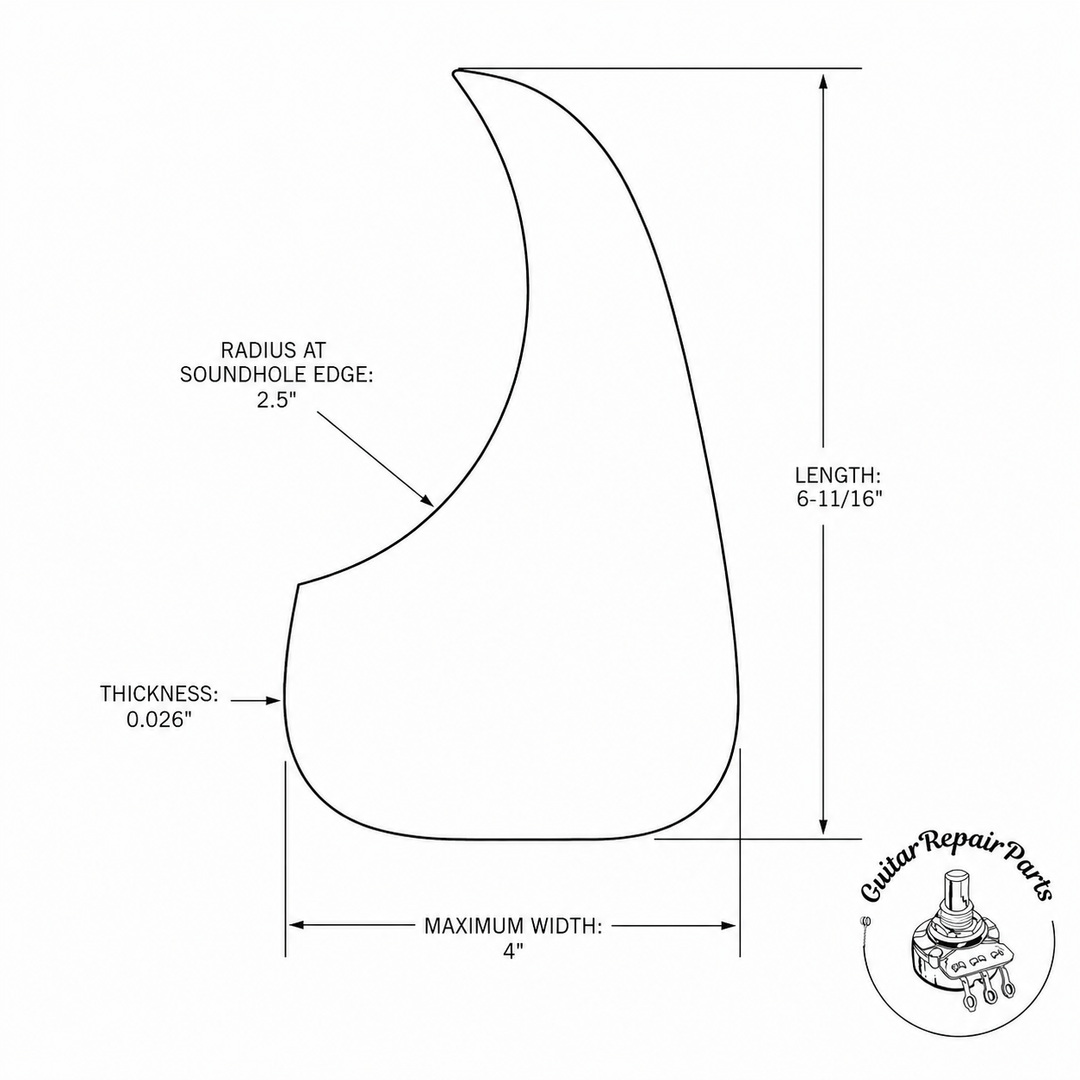 Takamine Plastic Pickguard For Acoustic Guitar - Red Tortoiseshell