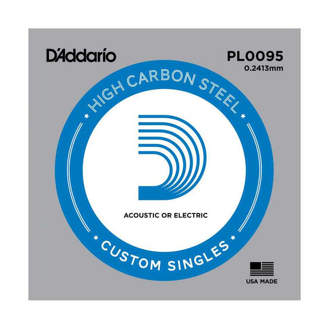 D'Addario PL0095 Plain Steel Single Guitar String .0095"