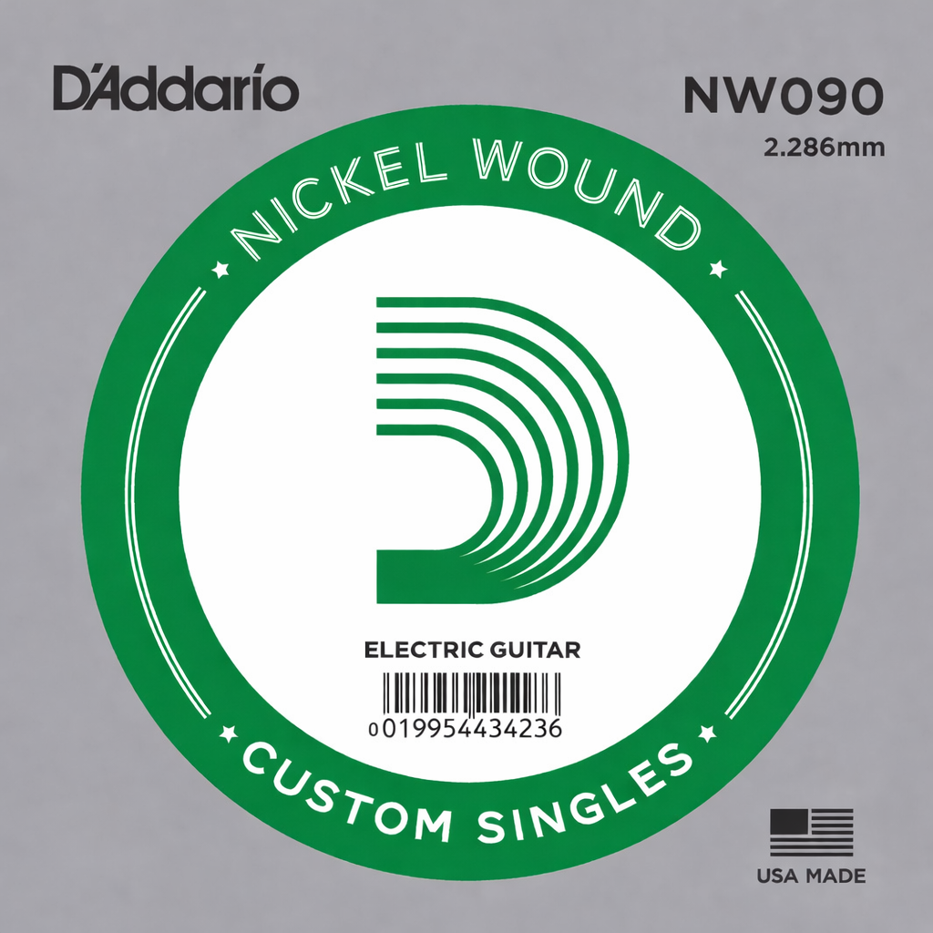 D'Addario NW090 Nickel Wound Electric Guitar Single String .090"