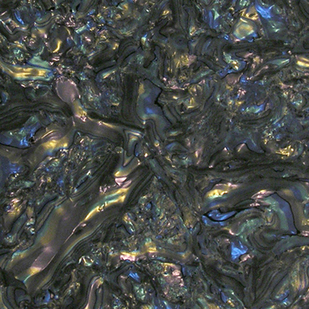 Pickguard Material Blank 9 x 15.5 x 0.90" - Black Abalone