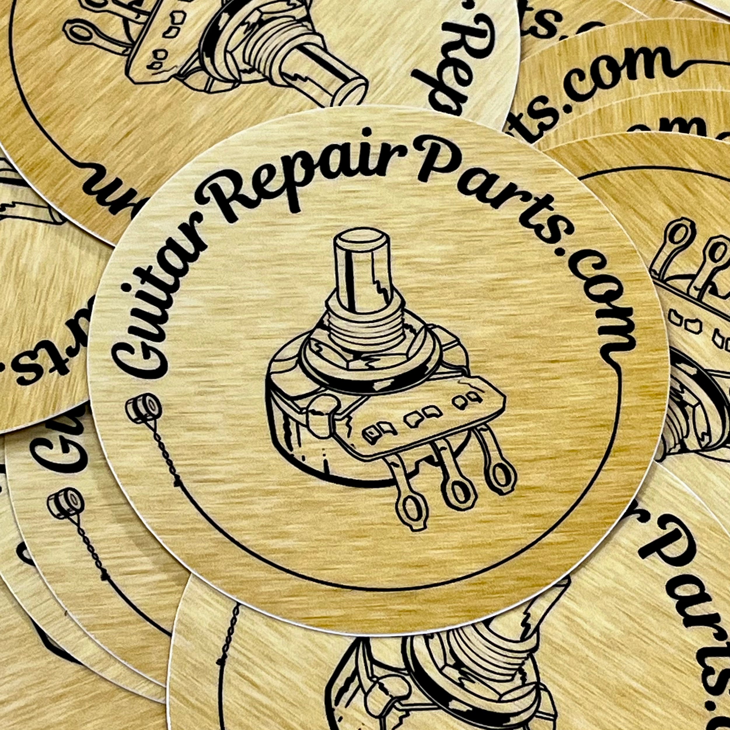 GuitarRepairParts.com Potentiometer Logo Vinyl Sticker 3