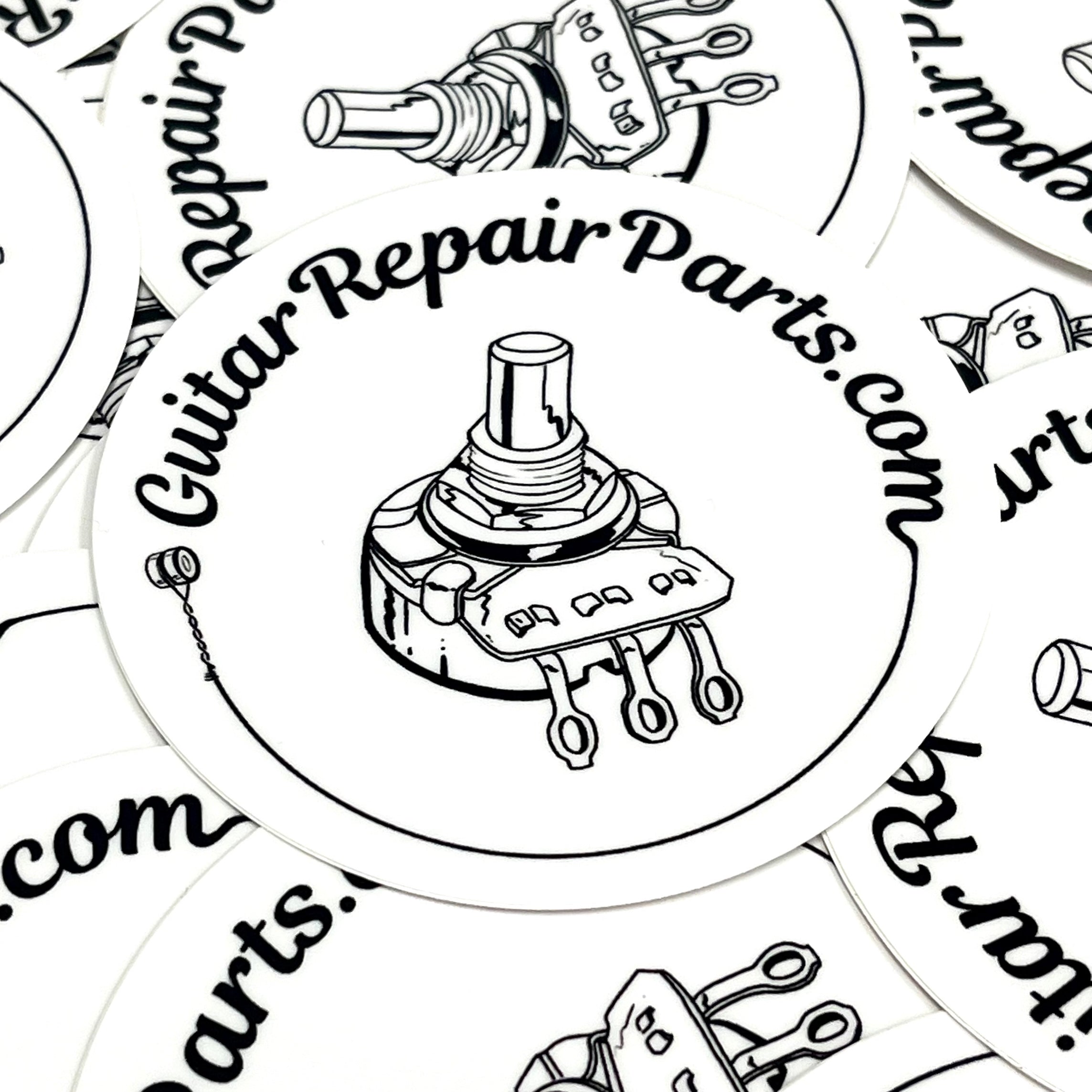 GuitarRepairParts.com Potentiometer Logo Vinyl Sticker 3