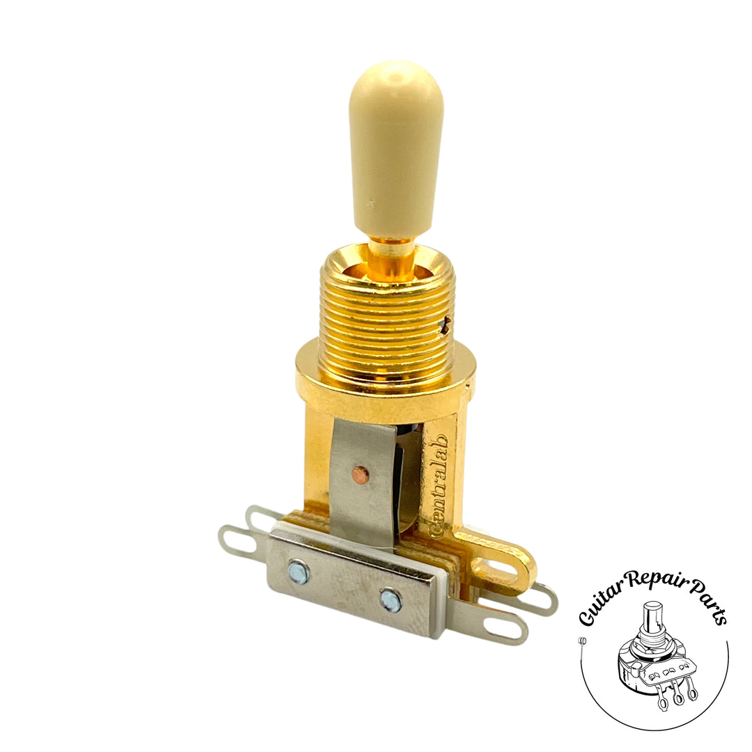 Centralab 3 Position Pickup Selector Toggle Switch, Short Frame - Gold