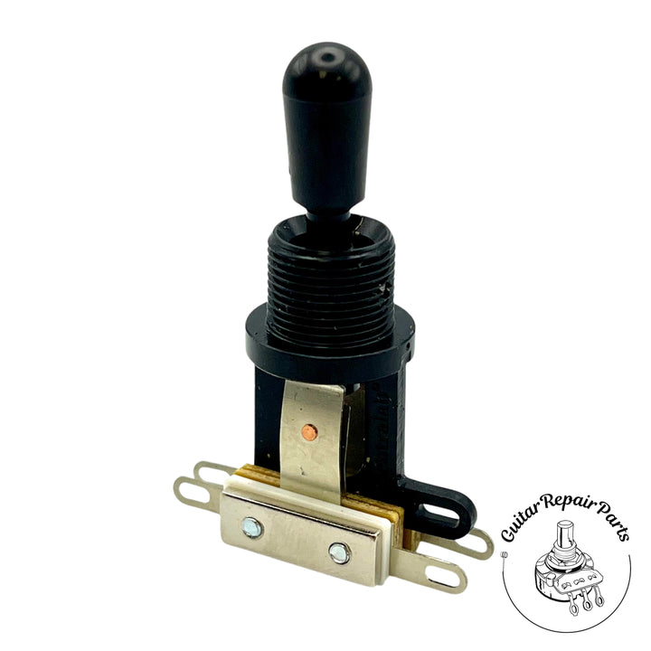 Centralab 3 Position Pickup Selector Toggle Switch, Short Frame - Black