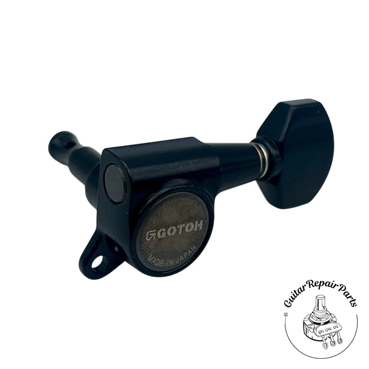 Gotoh SG381-07-6L-B Guitar Tuning Machine Keys, 6-in-line- Black