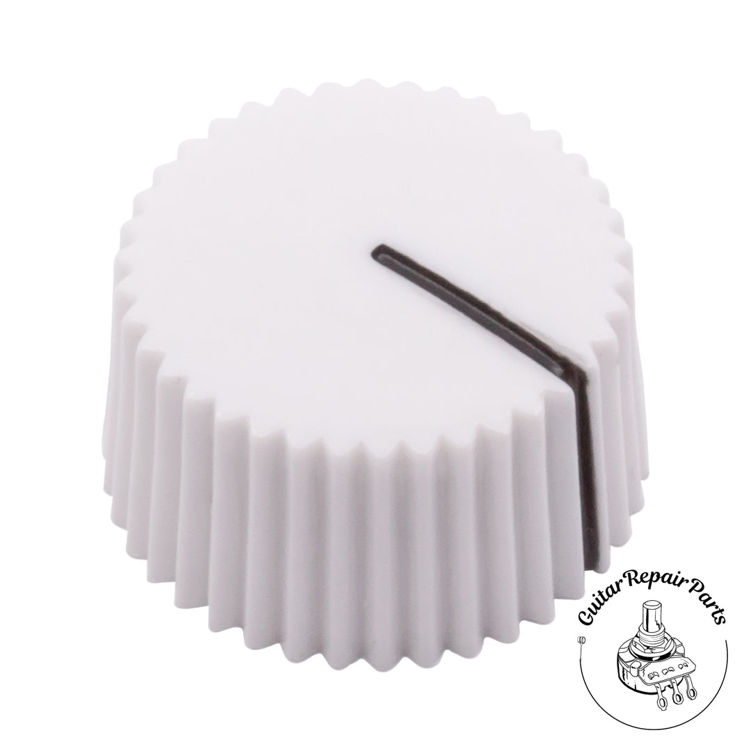 Cupcake Style Radio Amplifier Knob w. Indicator (1 pc) - White