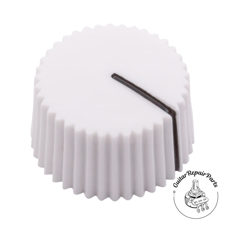 Cupcake Style Radio Amplifier Knob w. Indicator (1 pc) - White