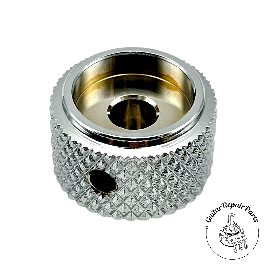 Goldo Deluxe Large Brass Knob, w. Set Screw (1 pc) - Chrome