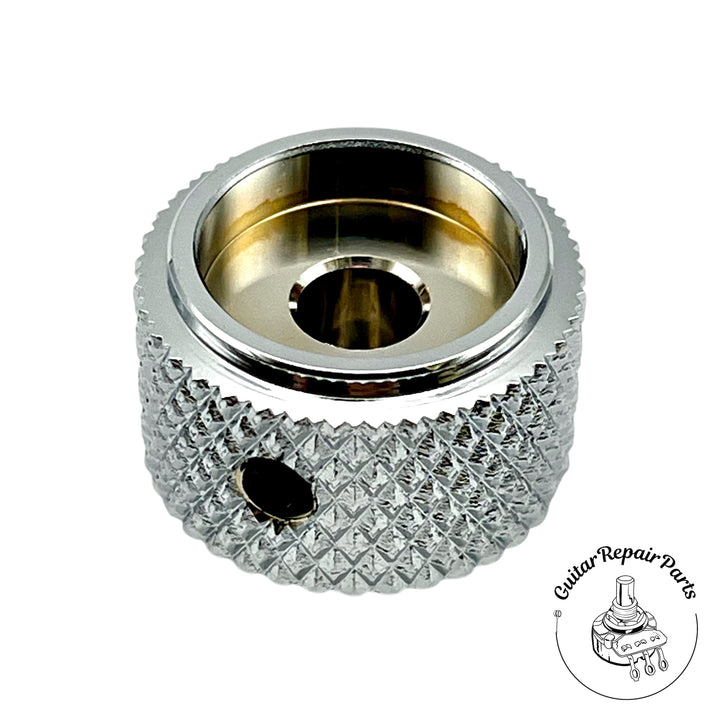 Goldo Deluxe Large Brass Knob, w. Set Screw (1 pc) - Chrome