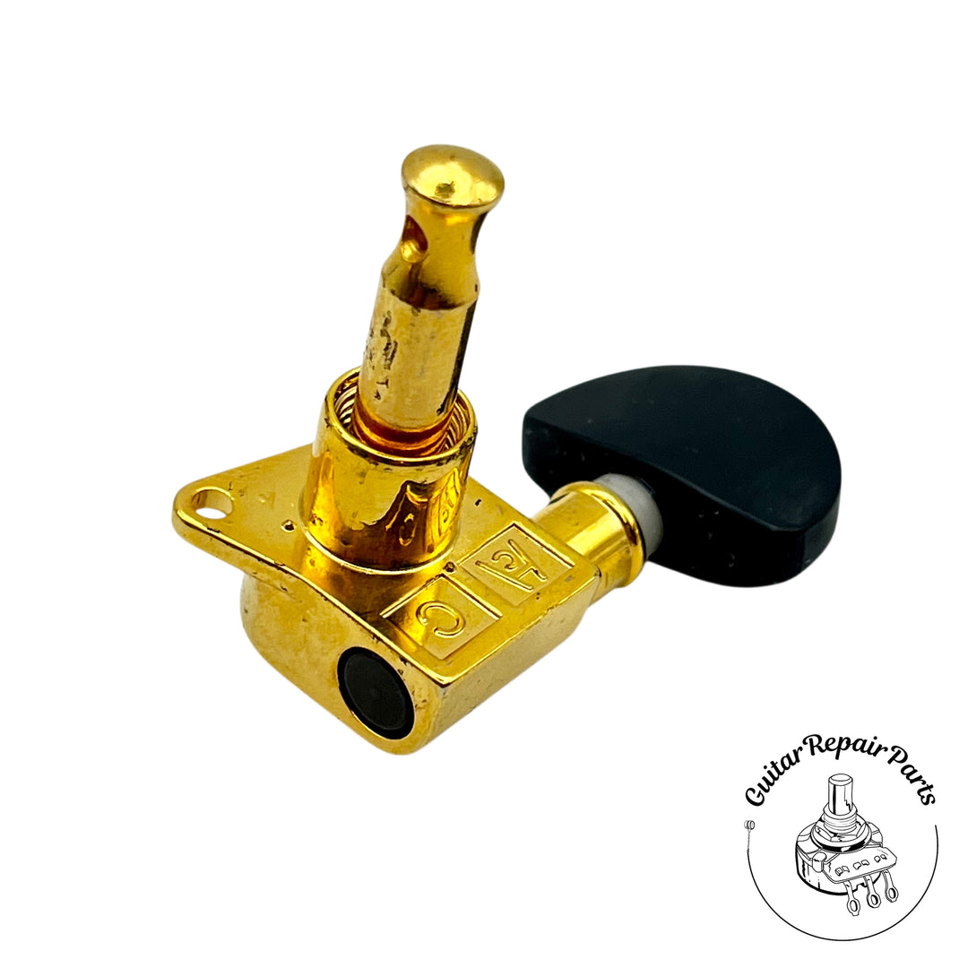 Grover Mid-Size Rotomatic Guitar Tuning Machine Keys, 3x3 - Gold/Black (B-Stock)