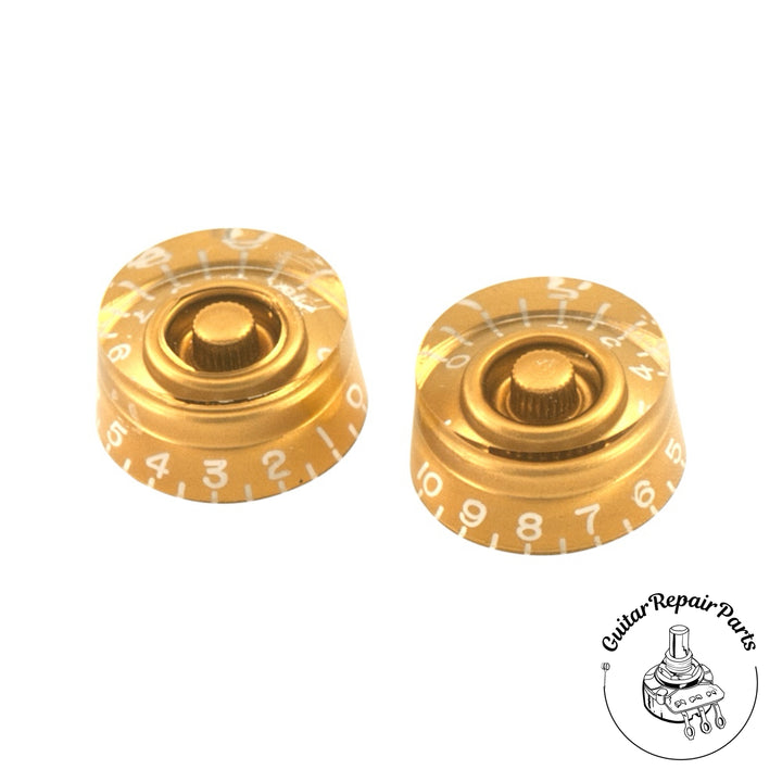 Left-Handed Plastic Speed Knobs, Fits Fine-Splined Split-Shafts (2 pcs) - Gold