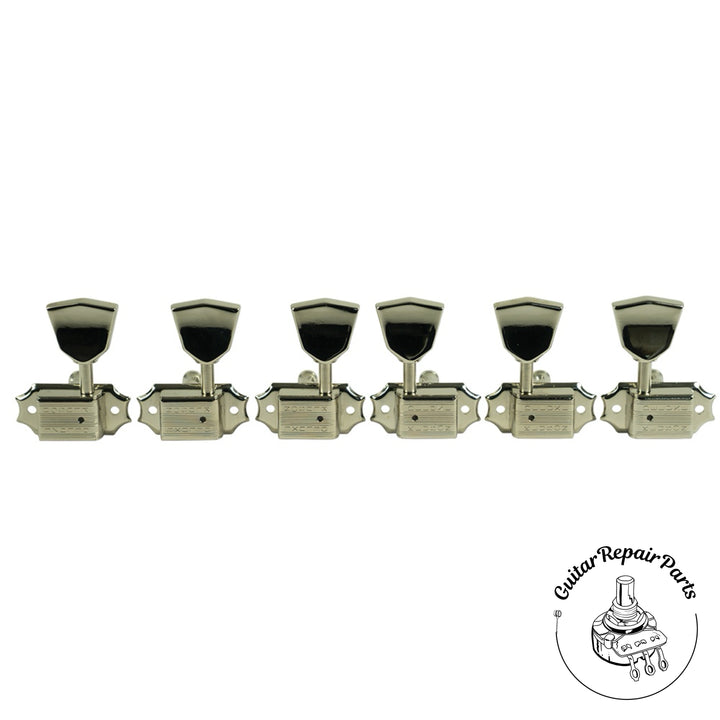 Kluson KD-3-NMDR Double Line Deluxe Tuning Machines 3x3 - Nickel Metal Keystone