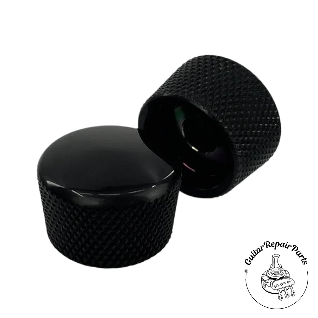 Metal Cupcake Knobs w. Set Screw (2 pcs) - Black