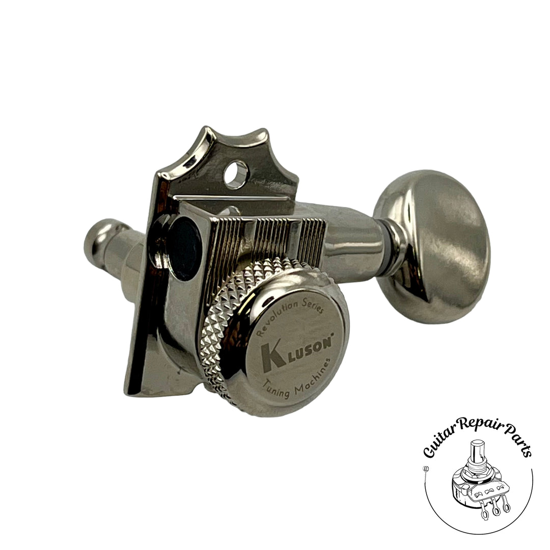 Kluson KRHL-6BX-N Revolution Locking Tuning Machines, H-Mount 6-In-Line - Nickel