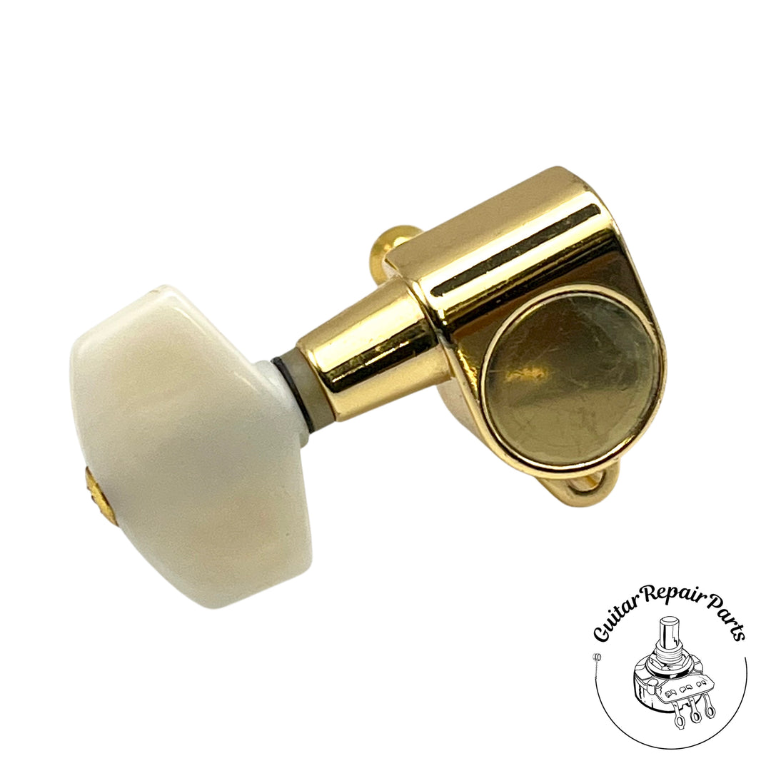 Takamine TGP0553P Guitar Tuning Keys (6 pcs) - Gold w. White Pearl Button