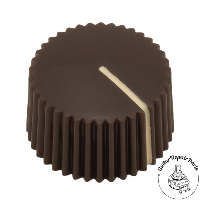 Cupcake Style Radio Amplifier Knob w. Indicator (1 pc) - Brown