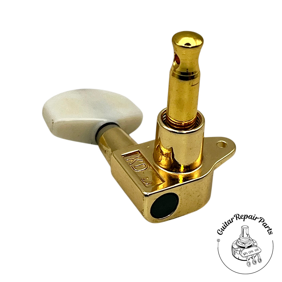 Takamine TGP0553P Guitar Tuning Keys (6 pcs) - Gold w. White Pearl Button