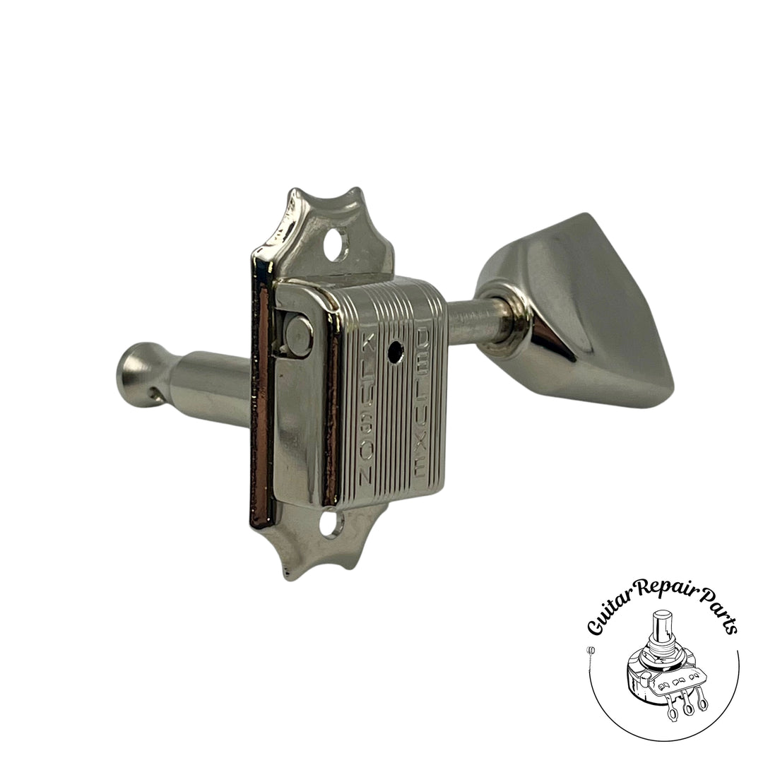 Kluson KD-3-NMDR Double Line Deluxe Tuning Machines 3x3 - Nickel Metal Keystone