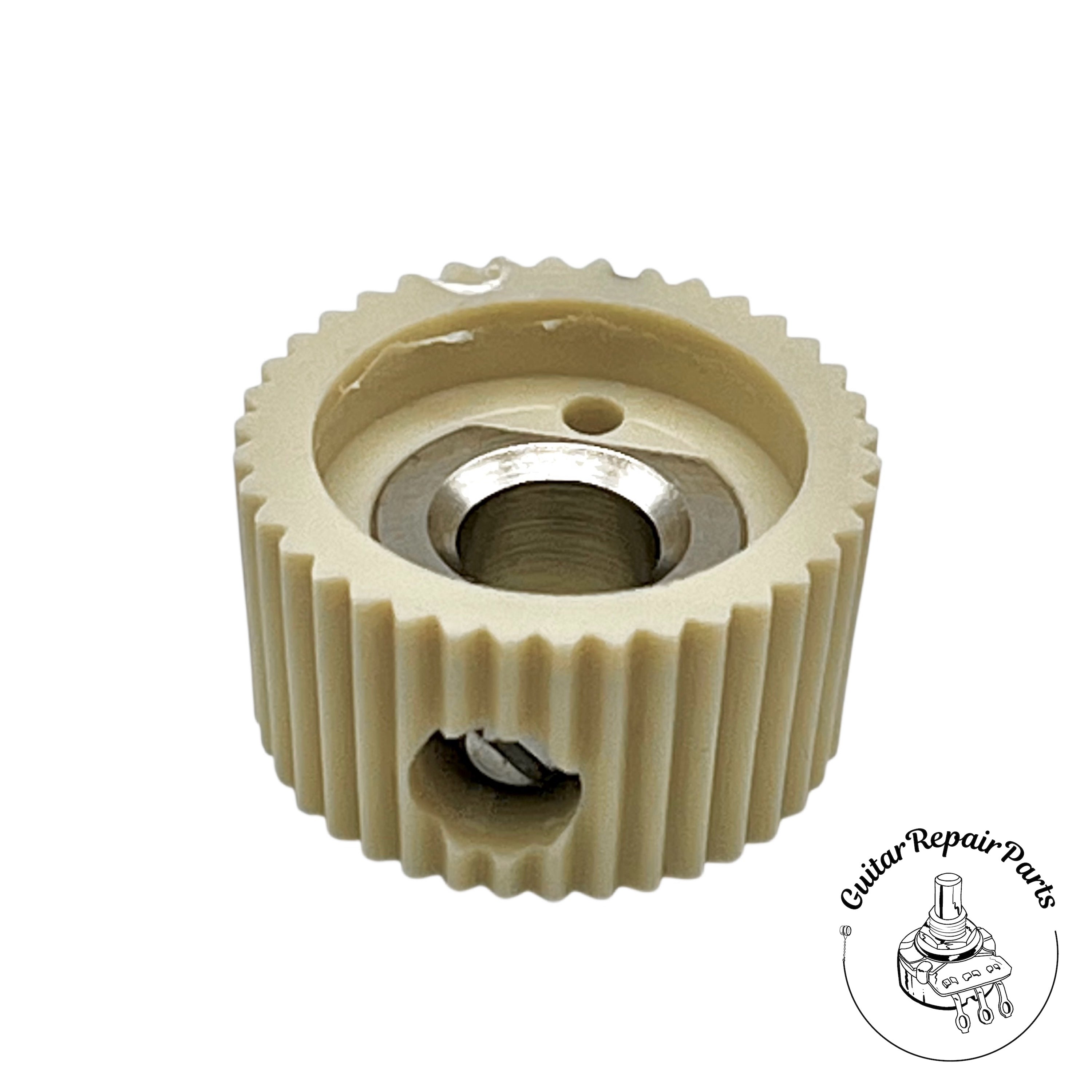 Cupcake Style Radio Amplifier Knob w. Indicator (1 pc) - Cream