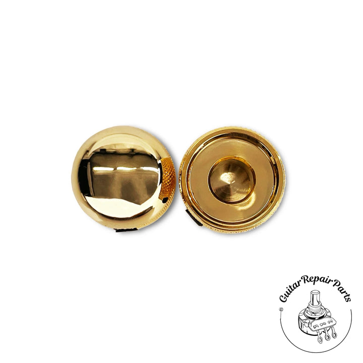 Mini Dome Top Metal Knobs, w. Set Screw (2 pcs) - Gold