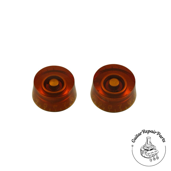 Plastic Speed Knobs, Fits Course-Splined Split-Shafts (2 pcs) - Amber
