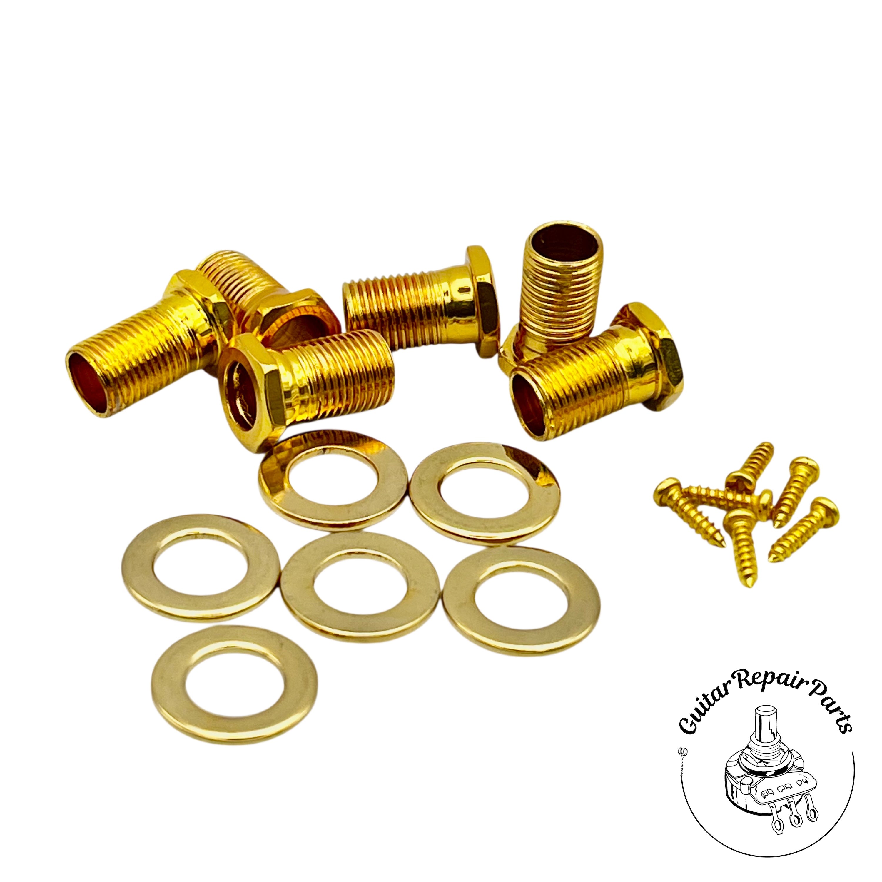 Takamine TGP0553P Guitar Tuning Keys (6 pcs) - Gold w. White Pearl