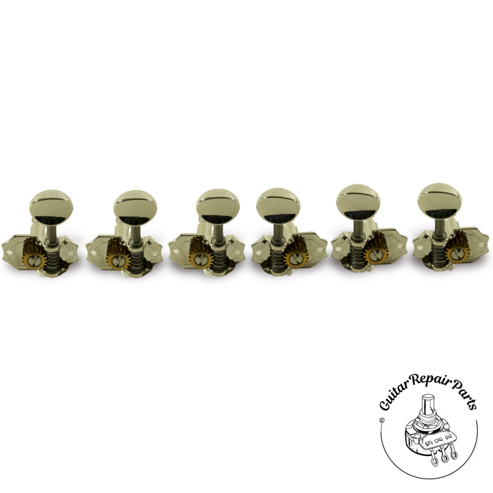 Kluson KP-3V-NMO Prestige Vertical Mount 3x3 Open Gear, 18:1 - Nickel