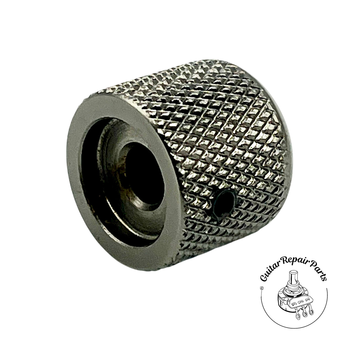 Ibanez 4KBDLSWCK Metal Barrel Knob, Dome w. Indicator (1 pc) - Cosmo Black