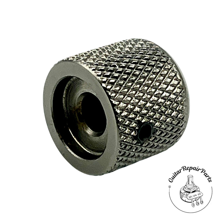Ibanez 4KBDLSWCK Metal Barrel Knob, Dome w. Indicator (1 pc) - Cosmo Black