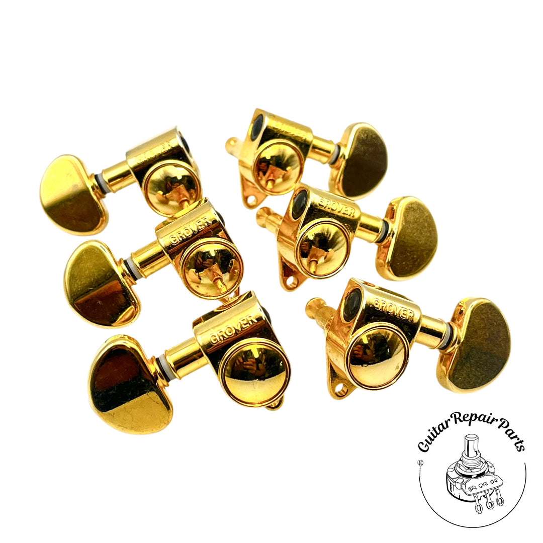 Grover Rotomatic Guitar Tuning Machine Keys, 3x3 - Gold (B-Stock)