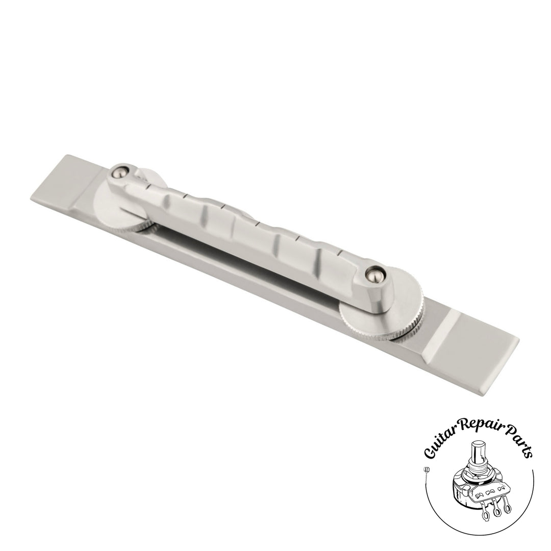 Bigsby 0062691100 Conventional Bridge, Plain 3rd, w. Base - Polished Aluminum