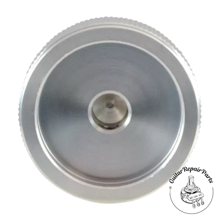 Aluminum Knob, 1.25" Diameter, Positive Grip, Notched indicator - Aluminum