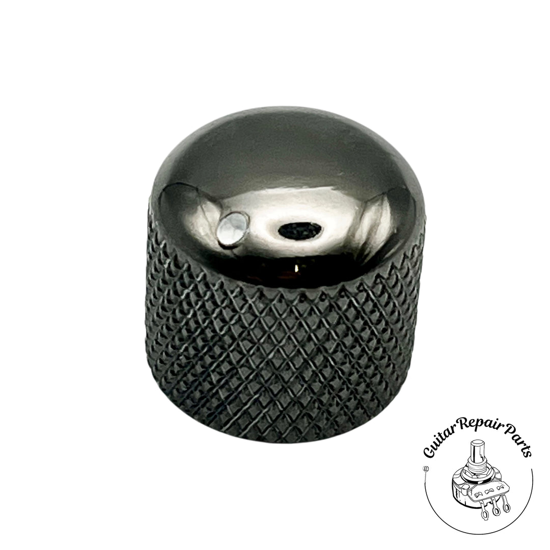 Ibanez 4KBDLSWCK Metal Barrel Knob, Dome w. Indicator (1 pc) - Cosmo Black