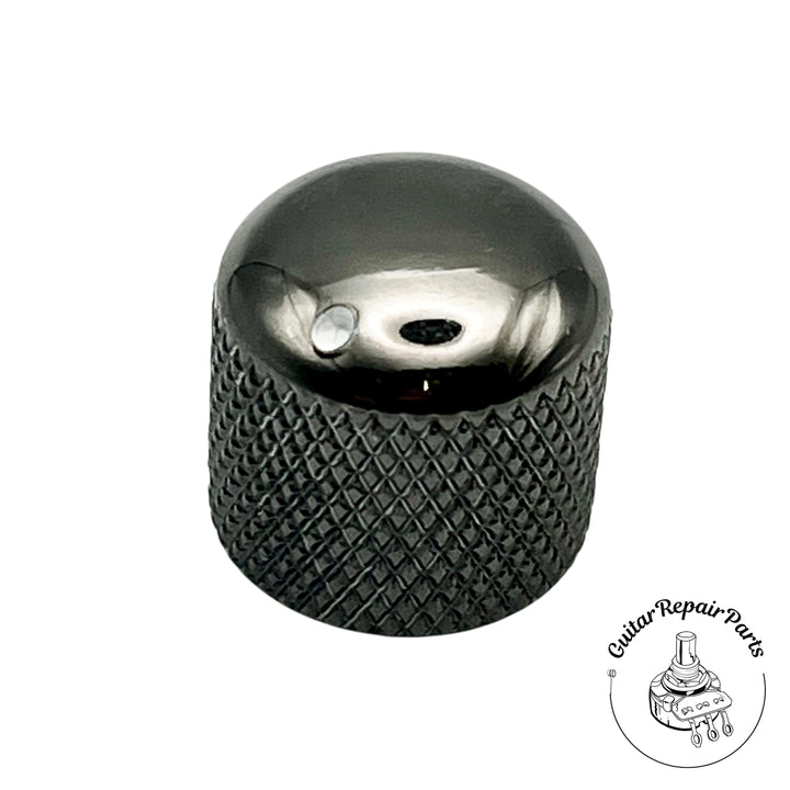 Ibanez 4KBDLSWCK Metal Barrel Knob, Dome w. Indicator (1 pc) - Cosmo Black