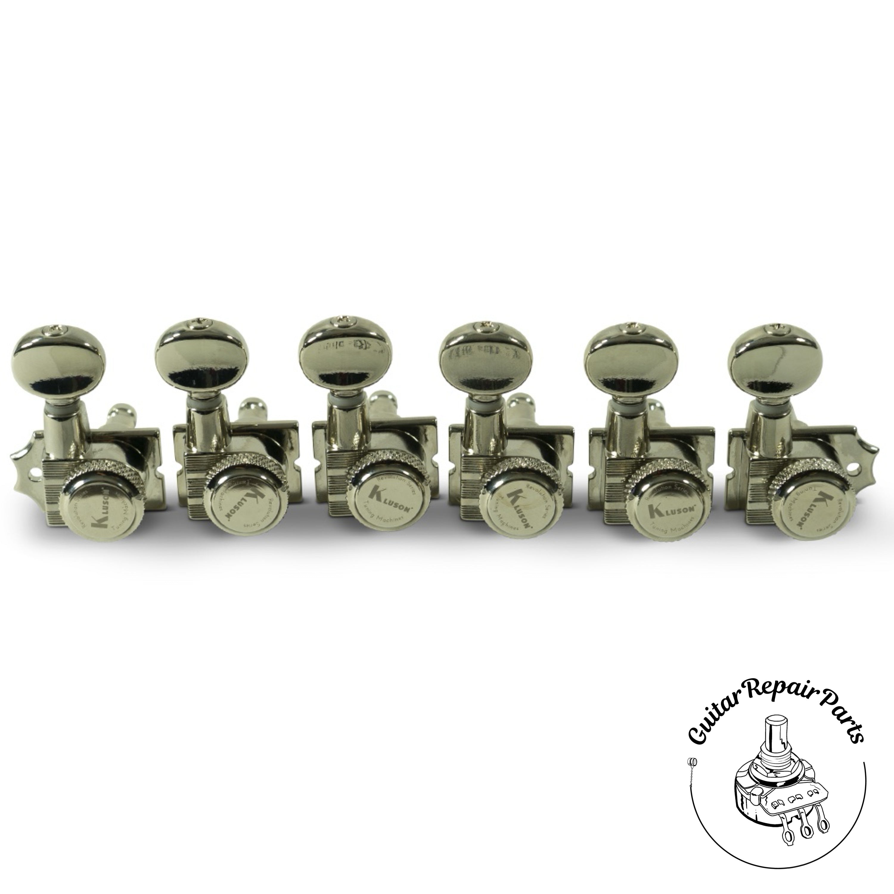 キラーチューン　セット Kluson KRHL-6BX-N Revolution Locking Tuning Machines, H-Mount 6-In