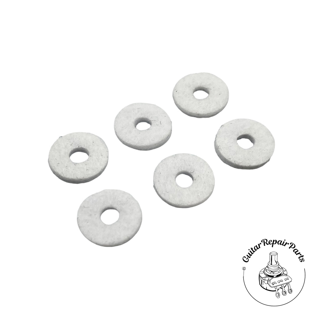 Strap Button Bushing, Felt Cushion Washers (6 pcs) - White