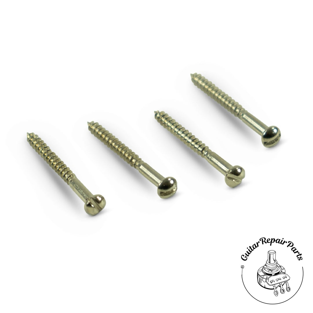 Guitar Pickup Body Mounting Wood Screws #3 x 1" Slotted (4 pcs)
