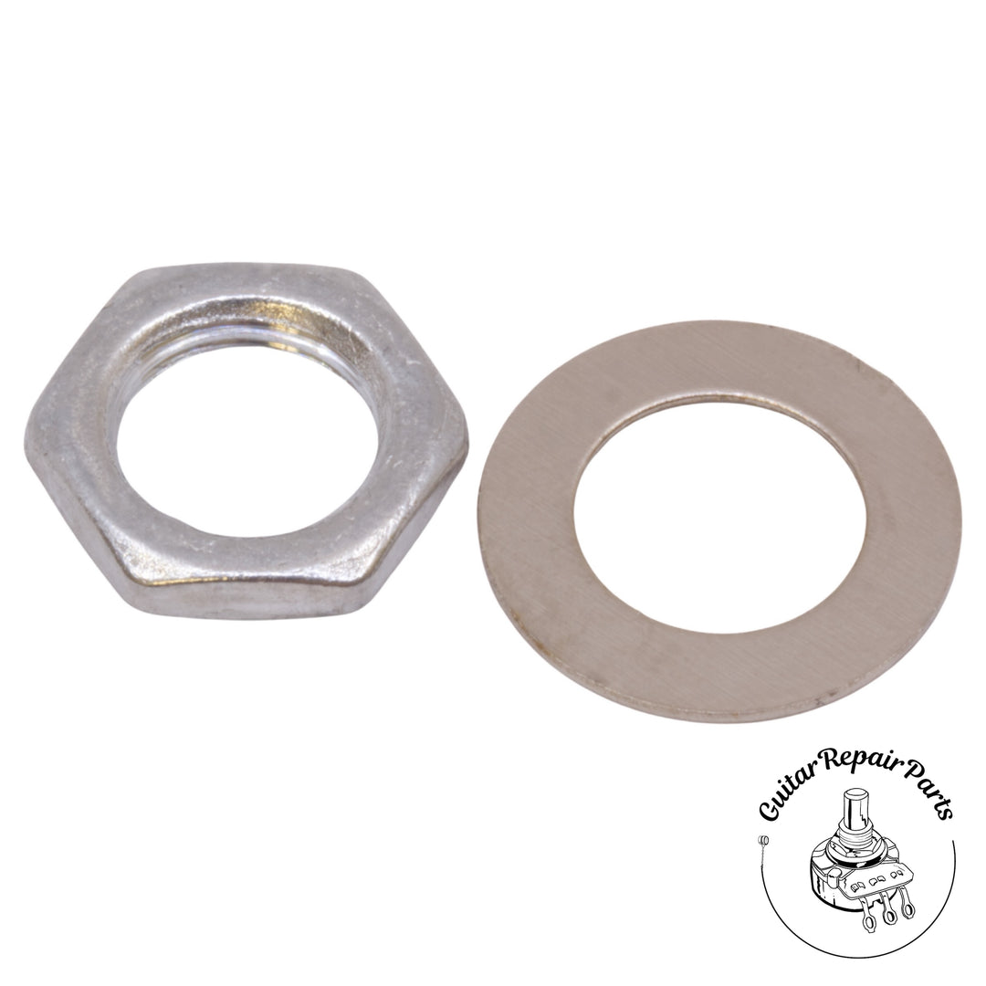 Metric Nut and Washer For M7x0.75 Potentiometer Thread