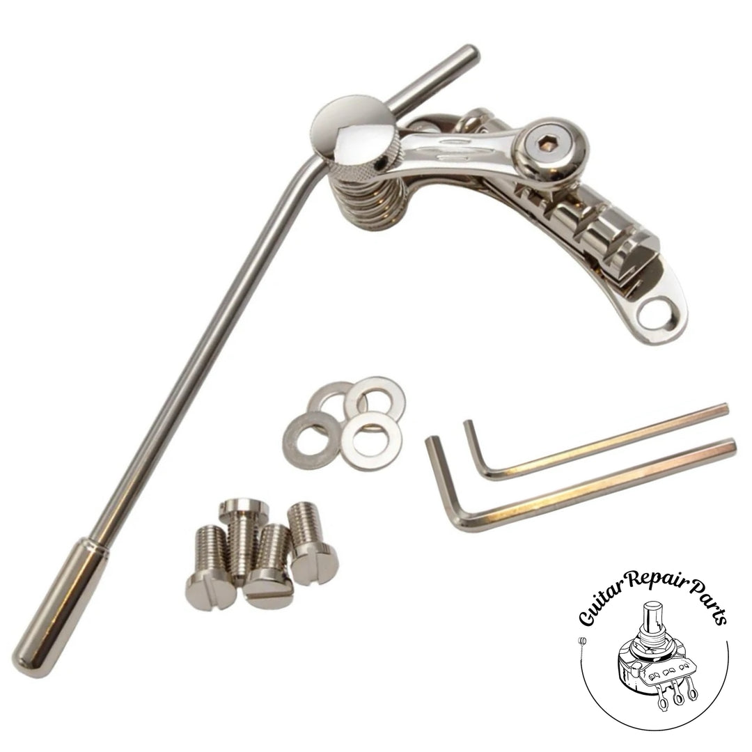 Goldo LT1 Dusenberg Licensed Stop Tailpiece Retrofit Tremolo - Nickel