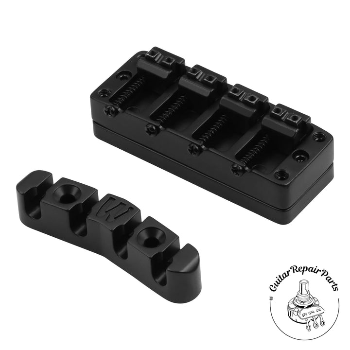 Warwick 2-Piece 3D Bridge & Tailpiece, 4-String, SP W 30115 4B - Black