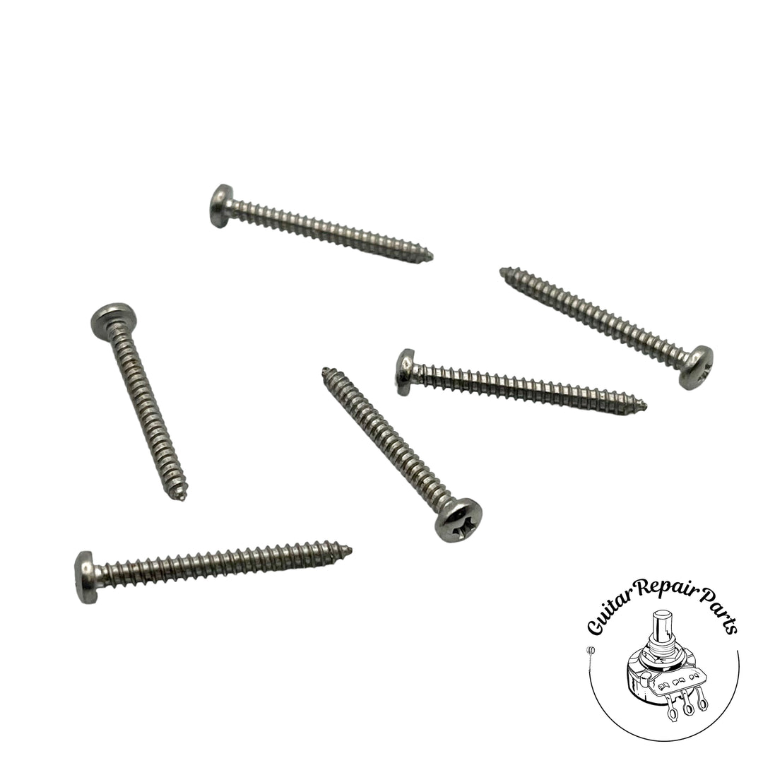 Guitar Pickup Body Mounting Wood Screws #3 x 15/16" (6 pcs) - Stainless