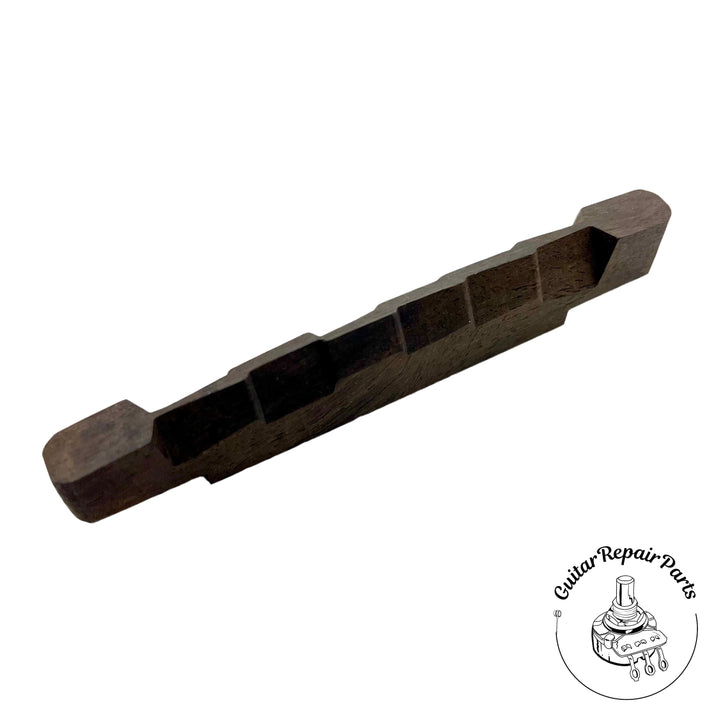 Compensated Archtop Guitar Bridge - Ebony / Chrome