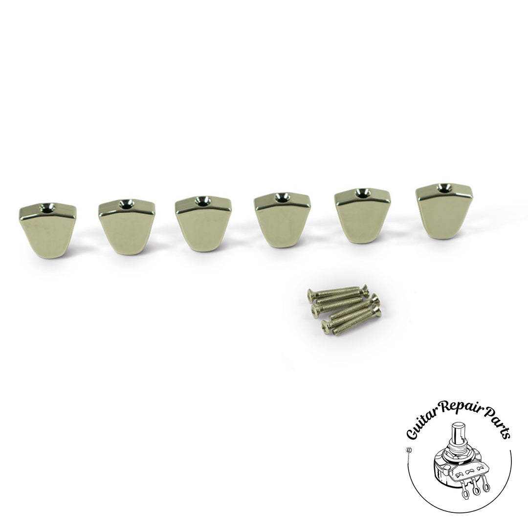 Kluson Metal Keystone Buttons For Revolution Series Tuning Machines - Nickel