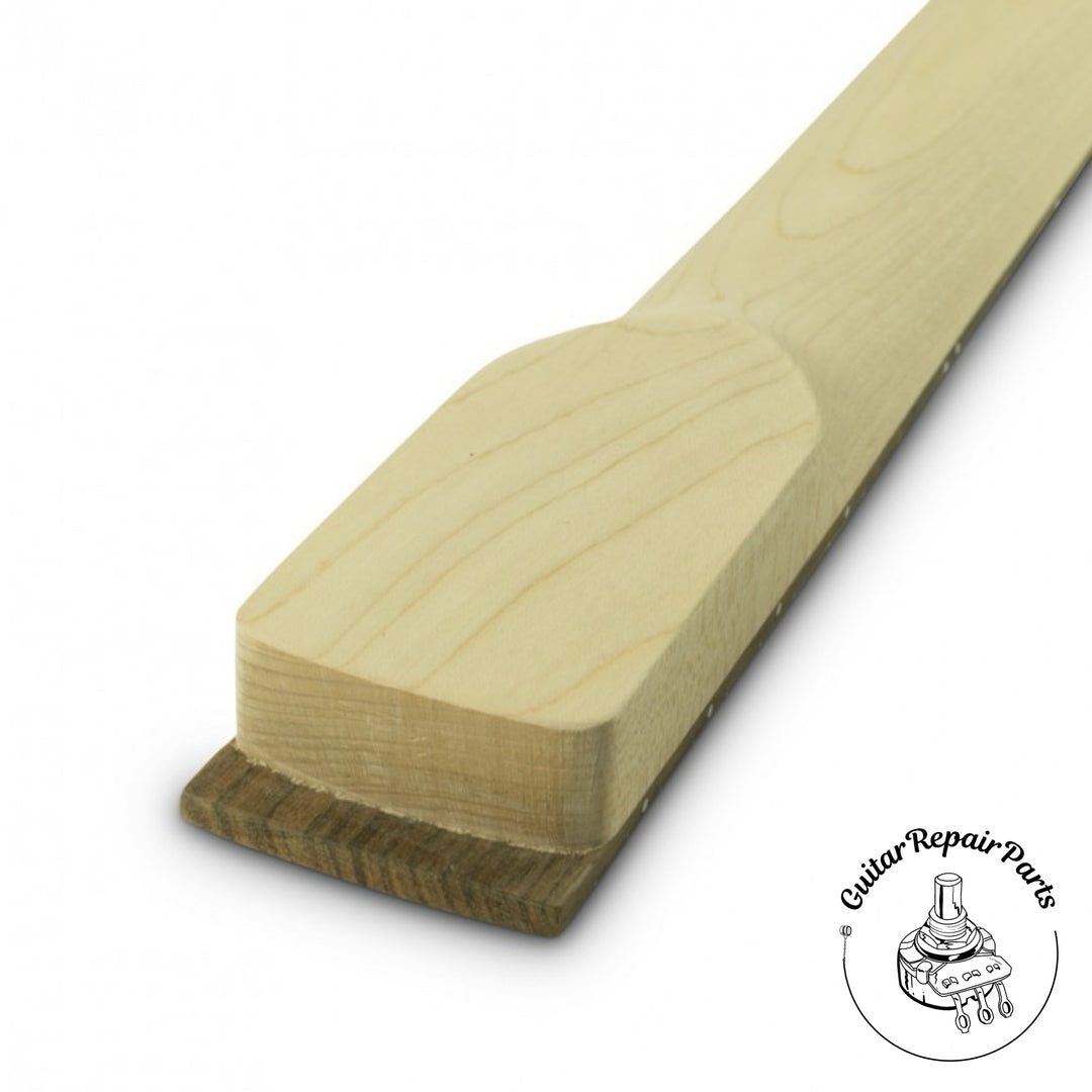 Stratocaster Neck, Paddle Headstock, Unfinished, 22 Frets - Maple / Rosewood