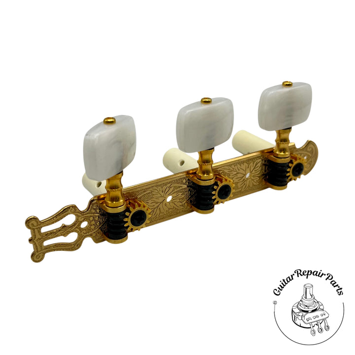 Alvarez Yairi Classical Tuning Key, Right Side, Gold w Pearloid Button (B-Stock)